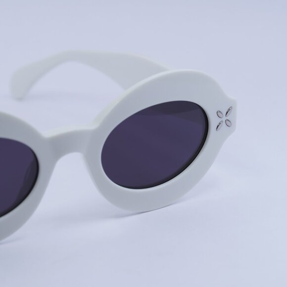 ?️ New Azzedine Alaïa AA0059S 002 Sunglasses - Ivory Frame, Grey Lenses main image 8
